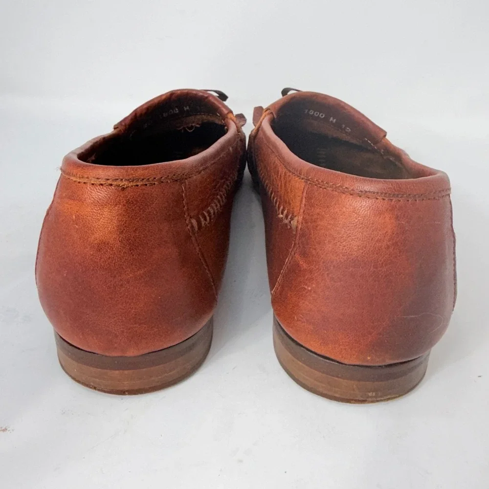 J. Murphy by Johnston & Murphy Mens 12 M Brown Leather Kiltie Tassel Loafer 1800